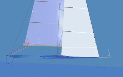 étude en CAO avec le designer 3D de voiles pour un important projet ICE52rs